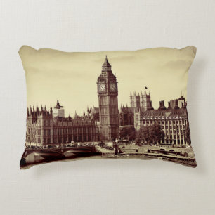 London Westminster mit Big Ben und Brücke. alt,lo Dekokissen