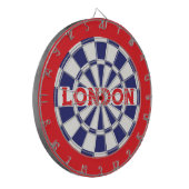 LONDON White, Navy Blue and Red (bearbeitbarer Tex Dartscheibe (Vorderseite Links)