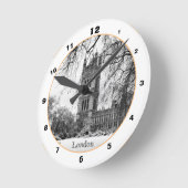 London Winter, Westminster Palace/Großbritannien V Runde Wanduhr (Winkel)