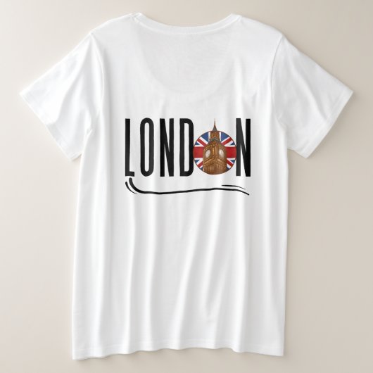 London Women Plus Size T - Shirt (Design Rückseite)