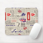 London-Zeitungs-Muster Mousepad (Mit Mouse)