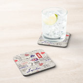 London-Zeitungs-Muster Untersetzer (Rechte Seite)