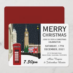 London zu Weihnachten - Party Einladung