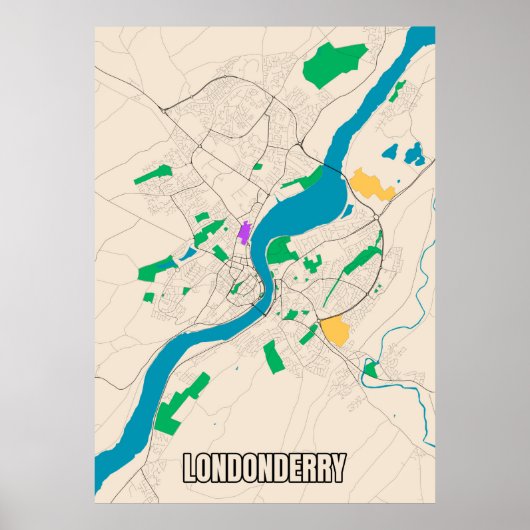Londonderry Map Poster (Vorne)