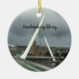 Londonderry View From Bridge Keramik Ornament
