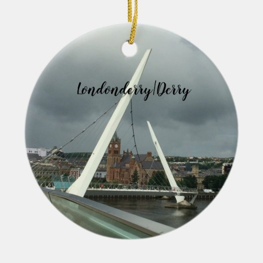 Londonderry View From Bridge Keramik Ornament (Vorne)
