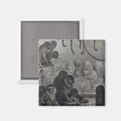 Londoner Affen Magnet (Vorderseite/Rückseite)