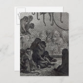 Londoner Affen Postkarte (Vorne/Hinten)