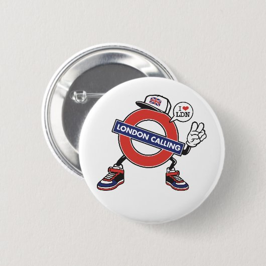 Londoner Anruf Button (Vorne & Hinten)