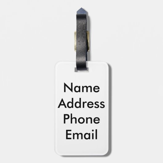 Londoner Anruf Gepäckanhänger (Rückseite vertikal)