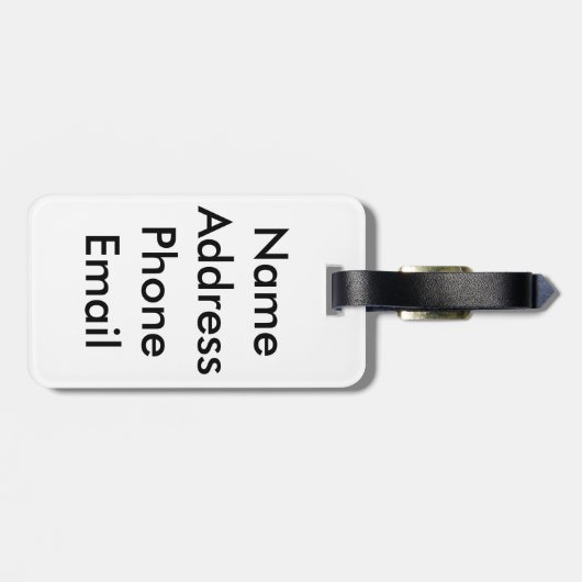 Londoner Anruf Gepäckanhänger (Rückseite horizontal)