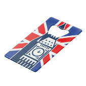 Londoner Anruf Kreditkarten Flaschenöffner (Rückseite Schrägansicht)