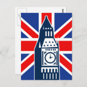 Londoner Anruf Postkarte (Vorne/Hinten)