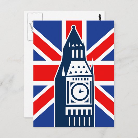 Londoner Anruf Postkarte (Vorne/Hinten)