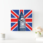 Londoner Anruf Quadratische Wanduhr (Zuhause)