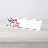 Londoner Anruf Schreibtischnamensplakette (Vorderseite )