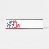Londoner Anruf Schreibtischnamensplakette (Vorderseite )