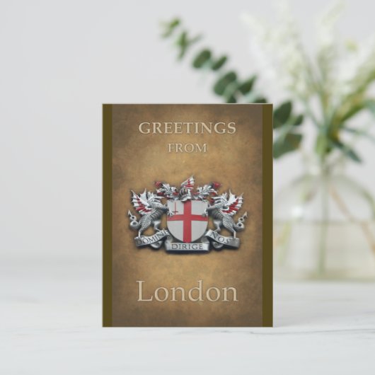 Londoner Arms Greetings Postkarte (Stehend Vorderseite)