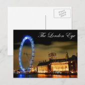 Londoner Auge in der Nacht Postkarte (Vorne/Hinten)