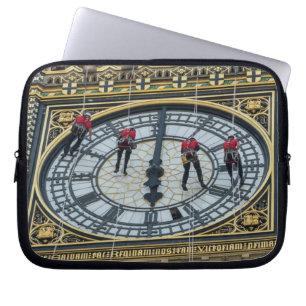 Londoner Big Ben-Reiniger zeigen Notebook-Gehäuse Laptopschutzhülle