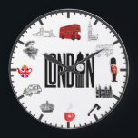 Londoner Bilderuhr Große Wanduhr<br><div class="desc">Viele Londoner Bilder auf dieser atemberaubenden Wanduhr. Ideal für Küchen,  Gärten,  Büroräume,  Wohnzimmer...  wo Sie wollen!</div>