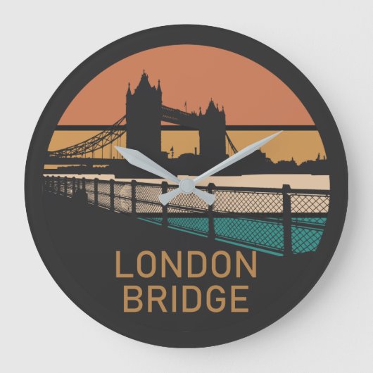 Londoner Brücke Große Wanduhr (Vorderseite)