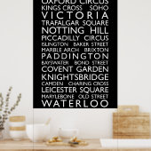 Londoner Buslinie (Bus Blind) Poster (Küche)