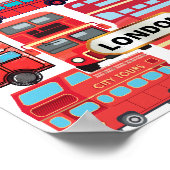 Londoner Busse - males und funktionelles Poster (Ecke)