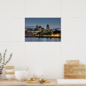Londoner City nachts Poster (Küche)
