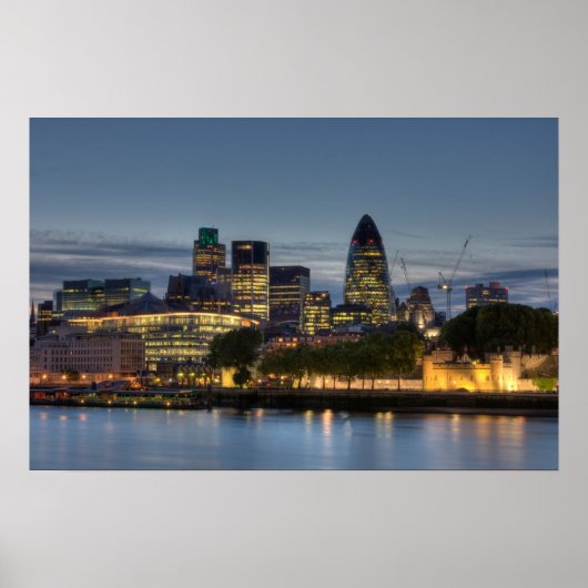 Londoner City nachts Poster (Vorne)