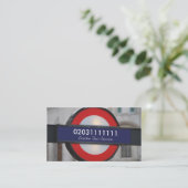 Londoner City Taxi Service Visitenkarte (Stehend Vorderseite)