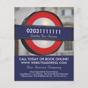 Londoner City Taxi- und Preisliste Flyer
