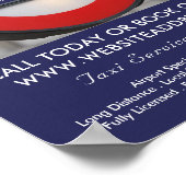 Londoner City Taxi-Zeichenwerbung Poster (Ecke)