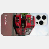 Londoner Doppeldecker-Bus mit Name Case-Mate iPhone Hülle (Rückseite (Horizontal))