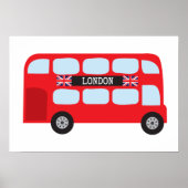 Londoner Doppeldeckerbus Poster (Vorne)