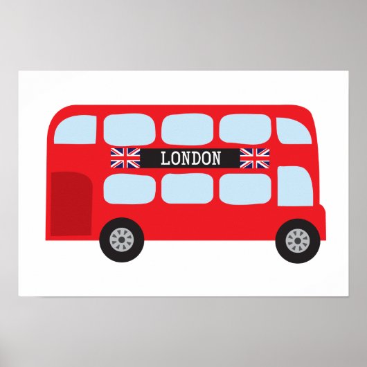 Londoner Doppeldeckerbus Poster (Vorne)