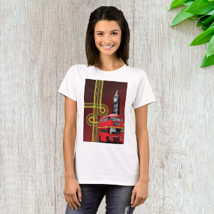 Londoner Doppeldeckerbus und Big Ben T-Shirt