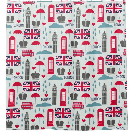 Londoner Duschvorhang (Vorderseite)