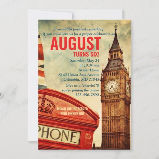 Londoner Einladung (Vorderseite)