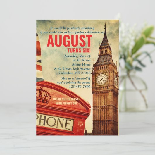 Londoner Einladung (Stehend Vorderseite)