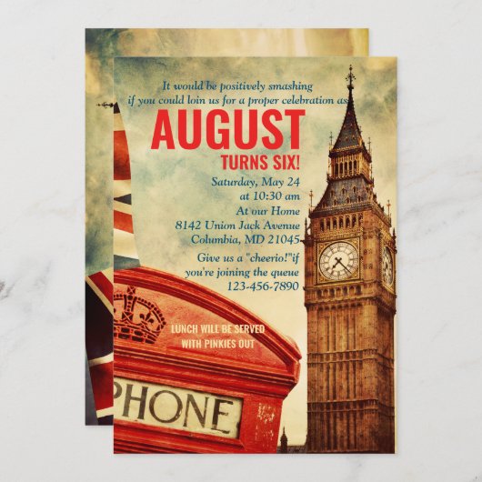 Londoner Einladung (Vorne/Hinten)