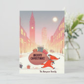 Londoner Fuchs Feiertagskarte (Stehend Vorderseite)