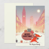 Londoner Fuchs Feiertagskarte (Vorne/Hinten)