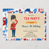 Londoner Geburtstagsthema Einladung (Vorne/Hinten)