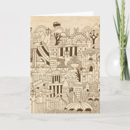 Londoner Hand auf altes Papier gezeichnet Karte (Vorderseite)