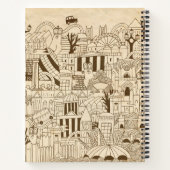 Londoner Hand auf altes Papier gezeichnet Notizblock (Rückseite)