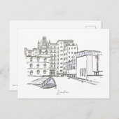 Londoner Handskizze Postkarte (Vorne/Hinten)