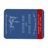 Londoner Hochzeit rettet das Datum der Einladung Magnet (Horizontal)