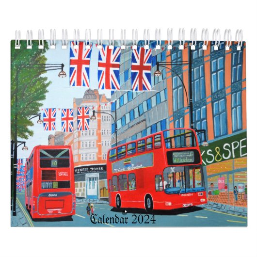 Londoner Kalender der Königin Jubilee 2024 (Titelbild)