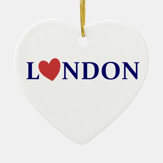 Londoner Liebe Keramik Ornament (Vorne)